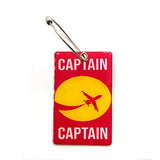 Pilot18 Aircraft Engineer Red Yellow 3D Bag Tag For Captain Pilot