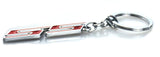 Aimoll 1pc Chrome Finish Super Sport SS Key Chain Fob Ring Keychain for Chevrolet Chevy (Chrome Red)