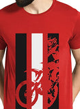Adro Men'S Bike Rider Printed Cotton T-Shirt (Rn22-2-Bik-Rd_Red_S)