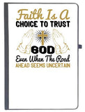 Udnag Ruled Notebook Diary Faith | Faith Is A Choice To Trust Even When The Road Ahead Seems Uncertain, [A5 80Pages 80Gsm]