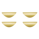 HEVSTIL 4-Pack Drawer Pulls, 1-1/4 Hole Centers Nordic Simple Drawer Cabinet Wardrobe Crescent Handle,Gold
