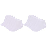 Mukhaksh (Pack Of 6 Pairs = 12 Socks Women Girls Cotton Lycra White Sneaker Length Socks No Show Socks