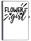 Udnag Ruled Notebook Diary Girl | Flower Girl Calligraphy, [A5 80Pages 80Gsm]