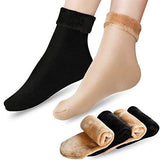 Vedetic Unisex Thermal Wool Warm Crew Winter Velvet Socks (2 Pc) Free Size