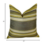 Plutus Brands Plutus Ocosingo Zest Handmade Throw Pillow, 20 X 30 Queen, Gray/Citrine/Ivory