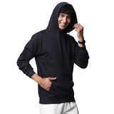 Adro Mens Cotton Solid Hoodie Sweatshirts (H23-Pln-Nb_Navy_M)