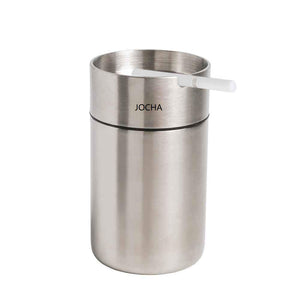 JOCHA Car Ashtray with lid smell proof Stainless Steel Portable Smokeless Detachable Windproof Self Extinguishing Butt Bucket As