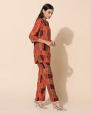 Toplot Co-Ord Set For Women Printed Straight Kurta With Pant (Simple-Pair-5141-Pink-S),Pink,,B0CGR88K8Z