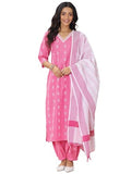 Libas Women'S Cotton Blend Kurta Sets (400050O_Pink_M)