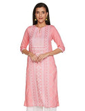 KETCH Womens Polyester Straight Dress Shirt (KHKU000108_Peach_M)