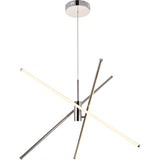 Elegant Lighting Living District Sonya 3-Light Modern Aluminum Pendant In Polished Nickel Finish