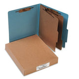 Pressboard 25Pt Classification Folders, Letter, 6Section, Sky Blue, 10/Box