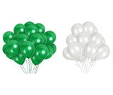 Vail Creations Metallic balloons Green, White (Pack of 50)