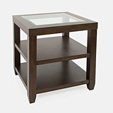 Jofran Inc. Urban Icon Glass Inlay End Table With Storage