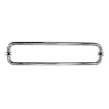 Top Hardware Stainless Steel 24'' (Center to Center) Round Back to Back Shower Door Double Towel Bar Handle, Double-Sided, Mirro