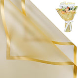 Zarwani 5 Sheets Korean Style Waterproof, Transparent Yellow Bouquet Wrapping Paper (58cm x 58cm, 60 Microns) | Giftwrap for F