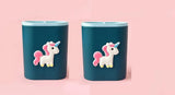 JAYSI Cute Desktop Stationery Pen Holder for Kids | Large Capacity Organizer with Decorative Flower Charms | Fun & Durable Desk