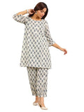 Libas Women'S Cotton Co-Ords (400436_Off White_Xxl)