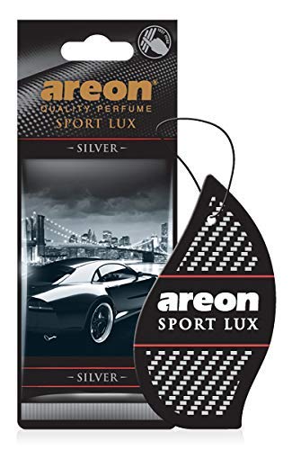 Areon Sl02 Sport Lux Cardboard Air Freshener, Silver, 12 Pack