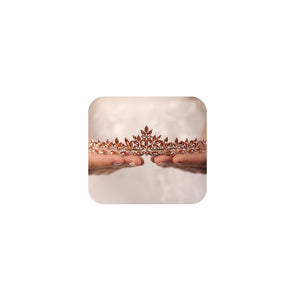 Wekicici Rhinestone Green Crystal Leaves Tiara Queen Princess Crown for Women Wedding Headband Costume Accessories for Pageants 