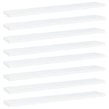 vidaXL White Bookshelf Boards Set 8 pcs, 23.6x3.9x0.6, Space-Saving Storage Solution, Quality Engineered Wood, Easy to Clean