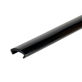 Outwater Plastics 5/8 Flexible PVC U Channel Moulding | HighGloss Black Furniture Edging | 25 Foot Coil