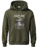 Adro Men'S Cotton Blend Neck Hooded Sweatshirt (H24-Chill-Ol_Olive