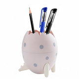 Cute Egg Shape Pen Pencil Holder Stand for Desk Cartoon Decorative Stationery Organizer Box, MultiPurpose Pen Stand for Offic