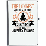 Udnag Ruled Notebook Diary Yoga | The Longest Journey Of Any Person Is The Journey Inward, [A5 80Pages 80Gsm]