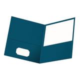 Oxford TwinPocket Folders, Textured Paper, Letter Size, Blue, Holds 100 Sheets, Box of 25 (57502EE)