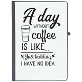 Udnag Ruled Notebook Diary Coffee | A Day Without Coffee, [A5 80Pages 80Gsm]