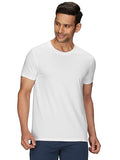 Xyxx Men'S Cotton Solid Regular Fit T-Shirt (Xy_Cr15_Tshirt_2_Pitch Black+Polar White, Large