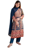 Gosriki Women'S Rayon Viscose Printed Straight Kurta With Pant & Dupatta (Ipsita Multi-Gs_M_Multicolor_Medium),Dark Blue,,B0F6NR18P6