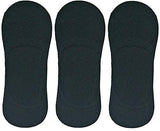 Cotson Men Solid No Show Cotton Loafer Socks (Black, Pack Of 3 Pairs)