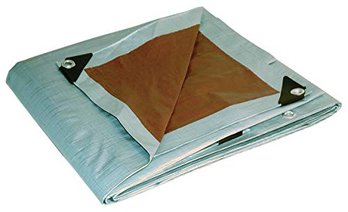 16X20 Multi-Purpose Silver/Brown Heavy Duty Dry Top Poly Tarp (16X20)