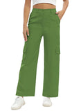 Toplot Cotton Multi-Pocket Cargo Pant For Women (Straight-Cargo-5191-Green-30),Green,30,B0D5VG1TSM