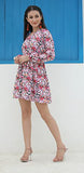 Om Sai Latest Creation Women'S Rayon Full Sleeve A-Line Knee-Length Western Dresses For Women Or Girls (Small, Pink)