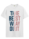 Adro Motivational Quote Printed T-Shirt For Men - 100% Cotton, Regular Fit, Soft Breathable Fabric. (Rn23-M-Best-Wh_White_2Xl)