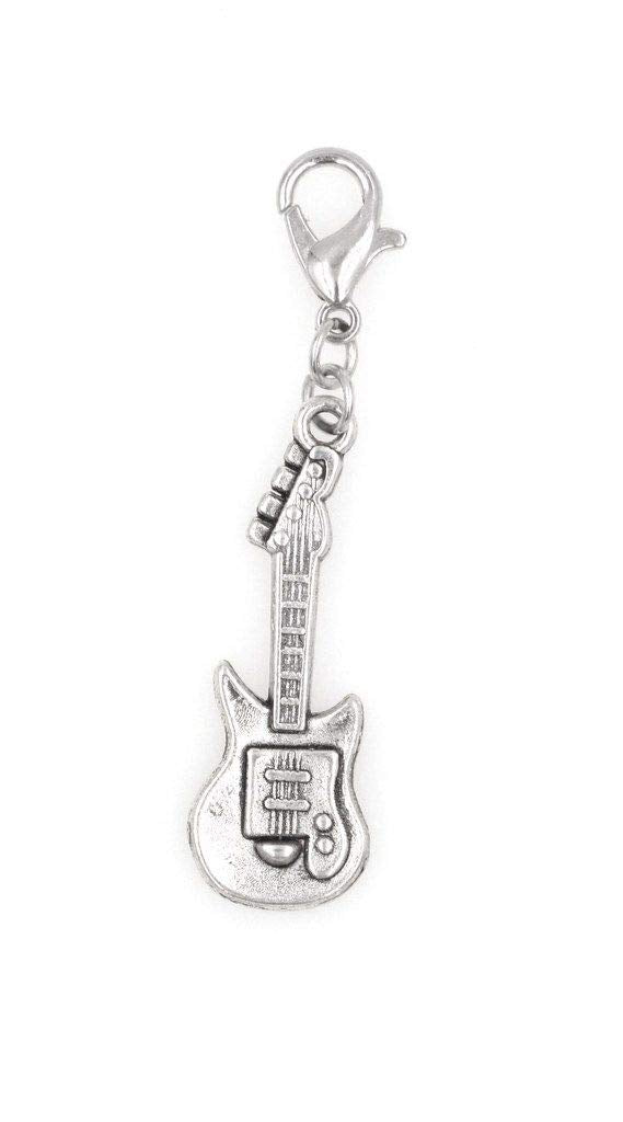 Guitar Clip on Charm Perfect for Necklaces and Bracelets 98Ae