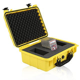 G-PLUS Graded Card Storage Box Compatible with BGS PSA SGC FGS Weatherproof Graded Sports Trading Cards(Large, Orange & Yellow)