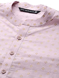 See Designs Men'S Pink & Gold Printed Straight Kurta - Sd2Kt_1132Xxl