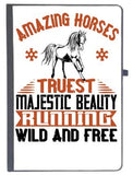 Udnag Ruled Notebook Diary Horse | Amazing Horses Truest Majestic Beauty Running Wild And Free, [A5 80Pages 80Gsm]