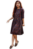 Gosriki Women'S Cotton Blend Printed Anarkali Kurta (Pond Blue-Gs_M_Blue_Medium),Blue,,B0CHSF52YX