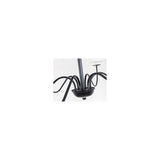 Living District Eclipse 6 Light Black And White Shade Chandelier