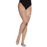 SIGVARIS Womens Style Sheer 780 Open Toe ThighHighs w/Grip Top 1520mmHg Honey Medium Short