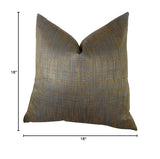 Plutus Brands Plutus Clonamore Handmade Throw Pillow, 18 X 18, Blue/Brown