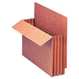 Pendaflex HvyDuty 3in Expansion File, Straight Cut, Red Fiber, Letter, 10/box