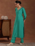 Libas Women'S Silk Blend Kurta Set (36922 Blue 2Xl