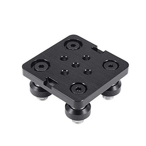 Zeelo Mini V Gantry Rod Plate with Wheel for V-Slot Aluminum Profile 3D Printer Accessories Parts Set for CNC Kossel Nema 23 Bla