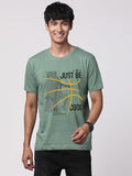 Adro Men'S Graphic Printed 100% Cotton T-Shirt - Regular Fit, Printed T-Shirts For Men (Rn24-Bcl-Pt_Pista_L)